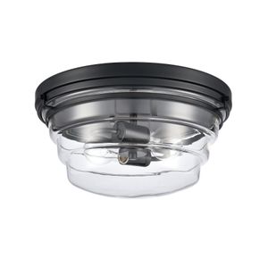 Boyer 14'' Wide 2-Light Flush Mount - Matte Black 2