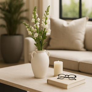 LAYLAFORD WHITE VASE 10 (IN) 12