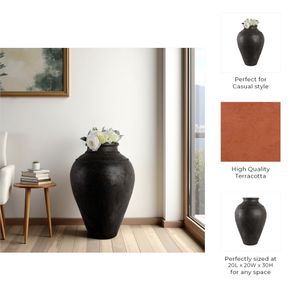 GRAYDONBEACH BLACK VASE 30 (IN) 10