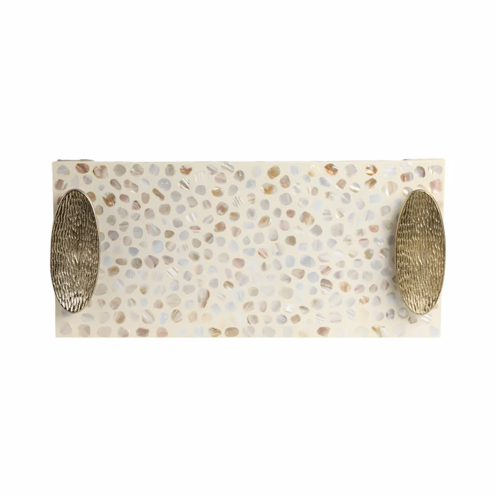 HARSTONGROVE SET OF 2 WHITE TRAY 3 (IN)