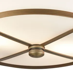 Noor 13″ Wide 2-Light Flush Mount - Classic Brass 3