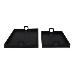 BAXTERMOOR SET OF 2 BLACK TRAY 5 (IN) 5