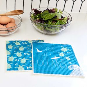 Save The Oceans blu Eco Sponge Cloths (Set of 2) 2