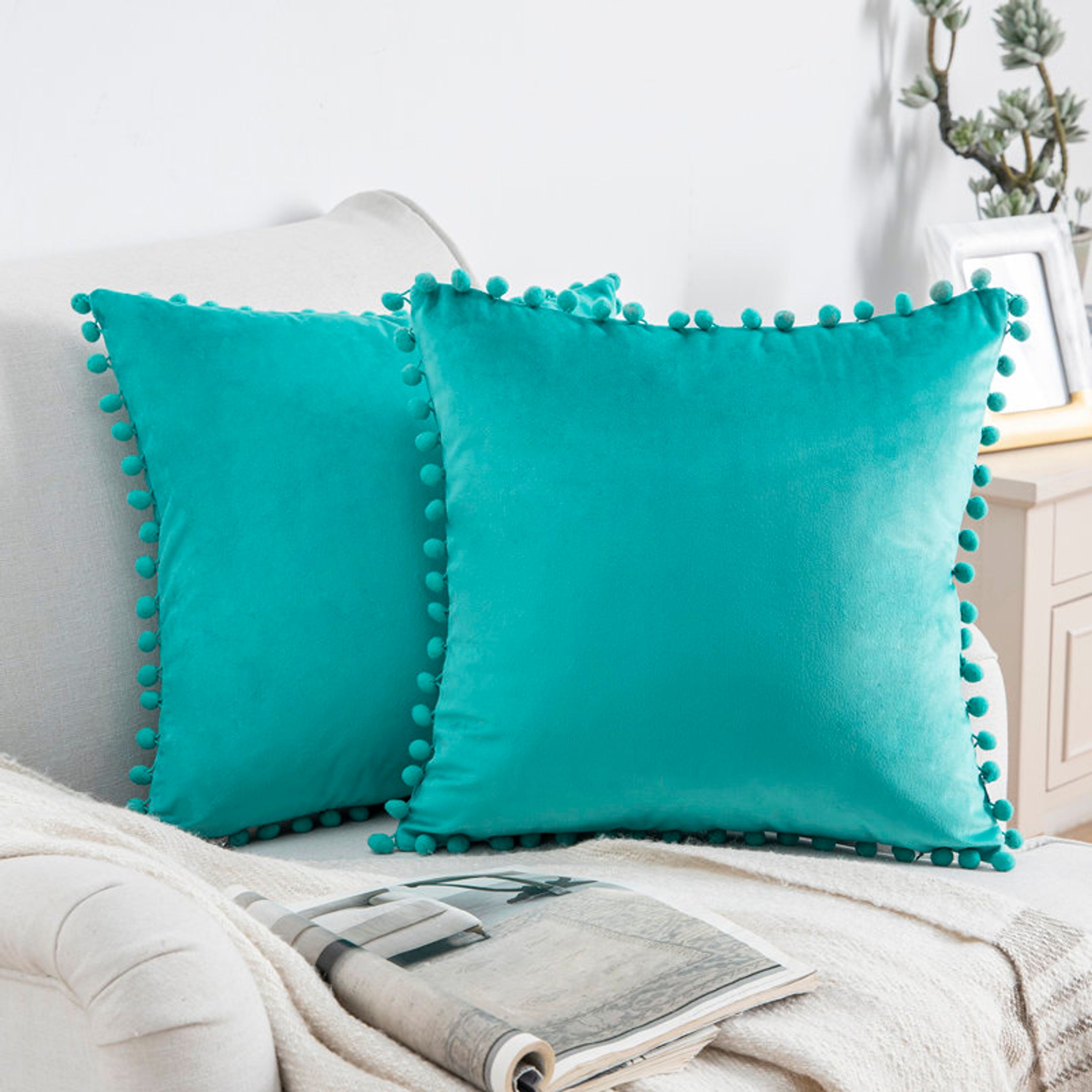 Tassels Reversible Throw Pillow