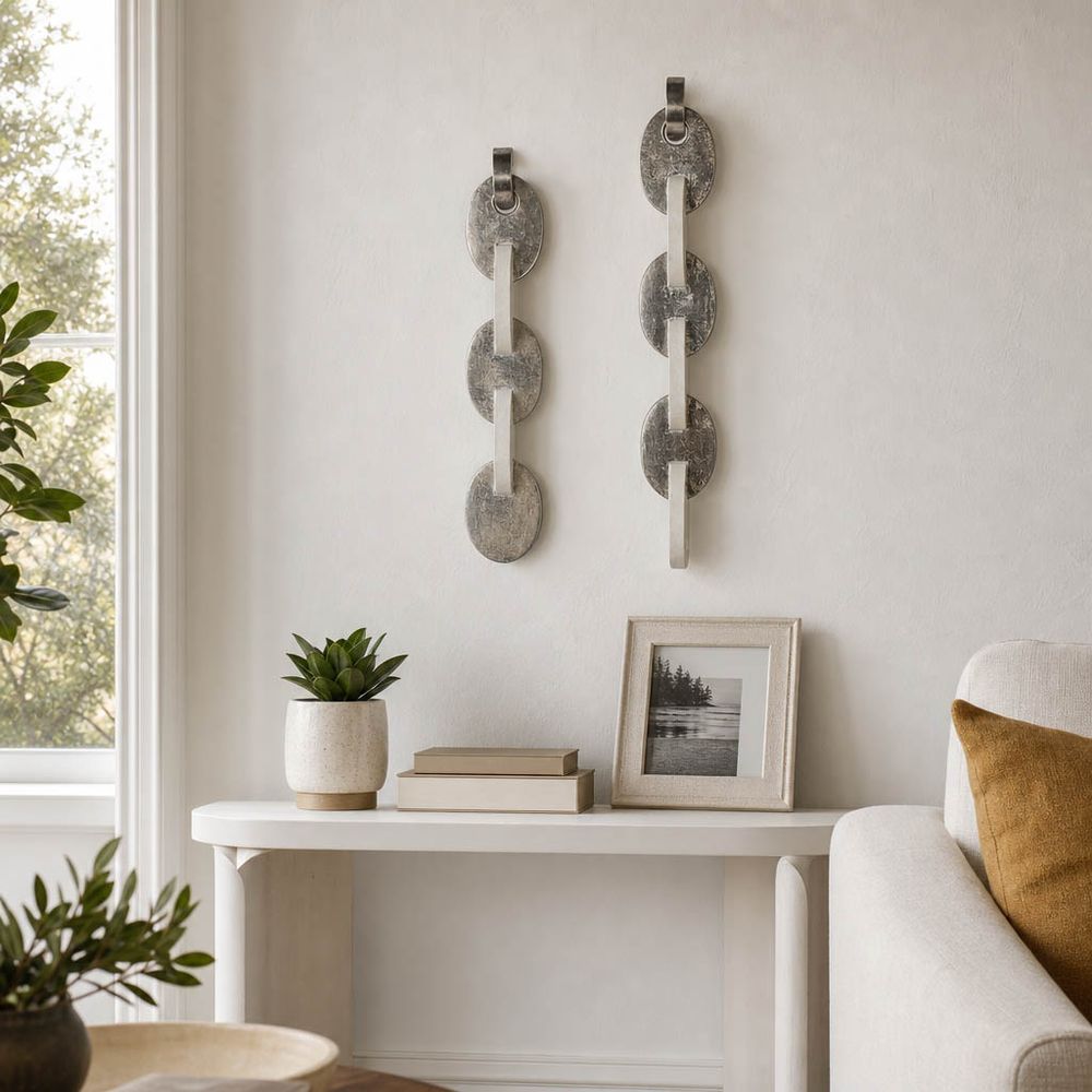 GLASTONVIEW SET OF 2 BROWN WALL SCULPTURES 32 (IN)