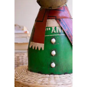 Recycled Metal Christmas Moose with Ornaments 5