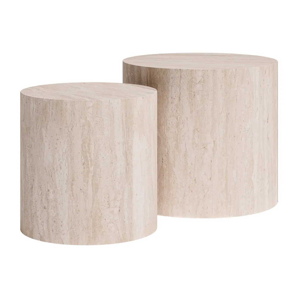 Carzo Coffee Table Set Stone Beige