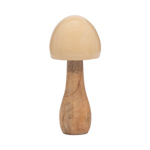 WOOD, 8" CONED MUSHROOM, IVORY 1