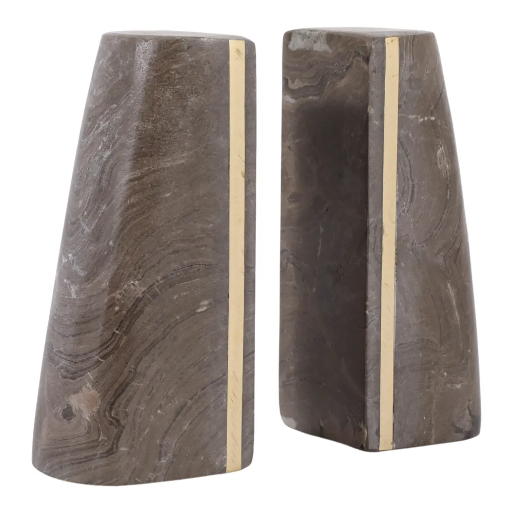 ROMANLAND SET OF 2 BROWN BOOKENDS 6 (IN)