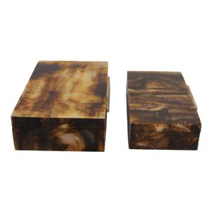 BYRONFIELD SET OF 2 BROWN BOXES 3 (IN) 7