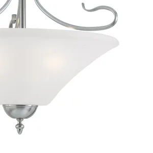 Elipse 19'' Wide 3-Light Semi Flush Mount - Brushed Nickel 4