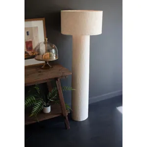 Boucle Fabric Floor Lamp with Shade 3