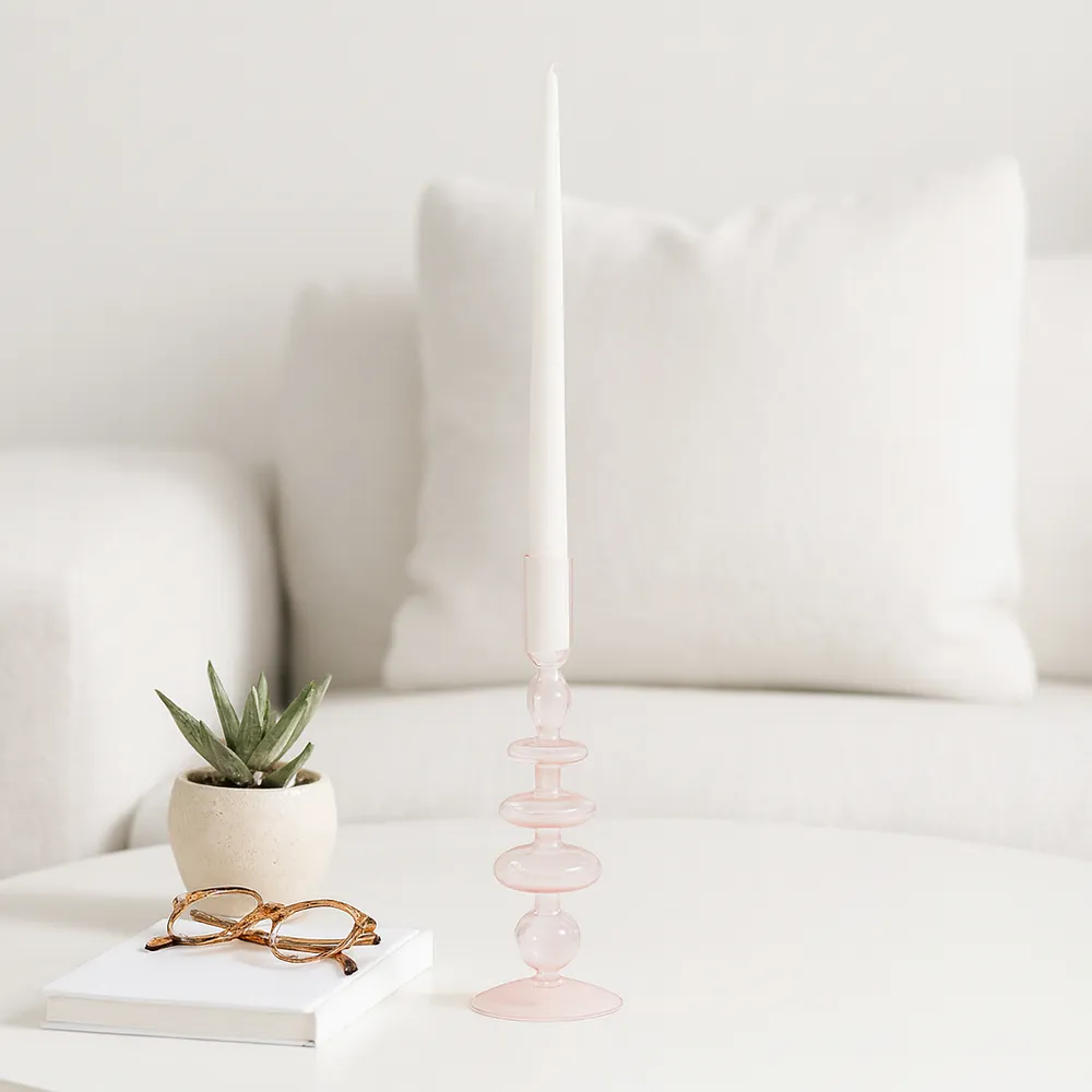 ELLENLAND PINK CANDLE HOLDER 11 (IN)