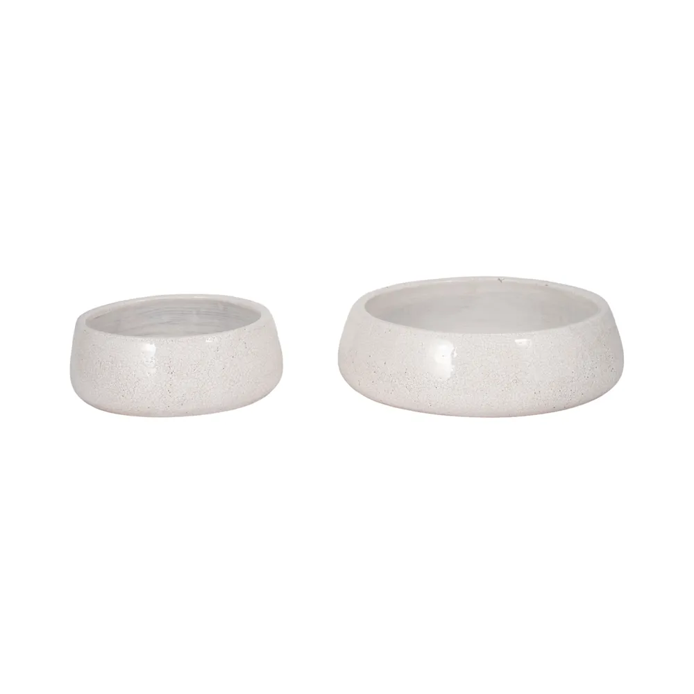 HOLLISHOLM SET OF 2 WHITE BOWLS 4 (IN)
