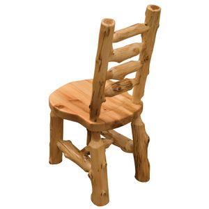 Cedar Bistro Ladder-back Log Side Chair - Coffee 4
