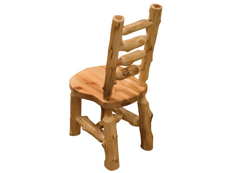 Cedar Bistro Ladder-back Log Side Chair - Coffee 4