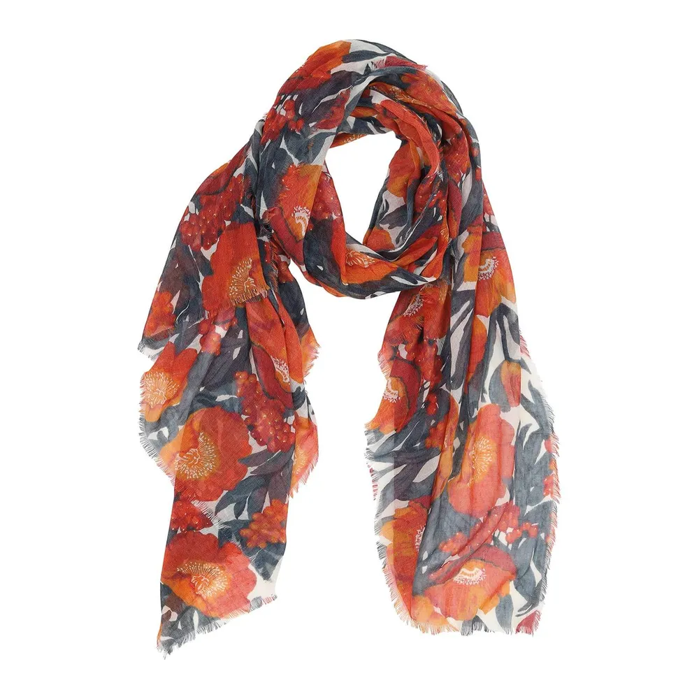 Icelandic Poppies Red Featherweight Scarf
