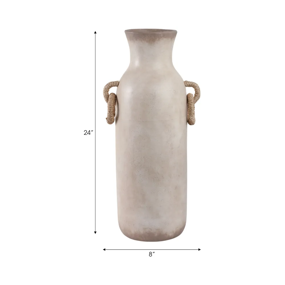 WOODSONROSE WHITE VASE 24 (IN)