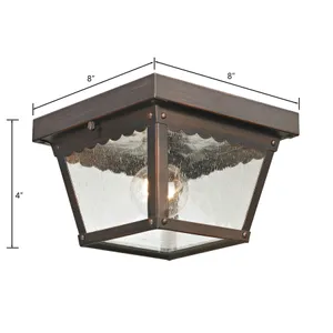 Springfield 8'' Wide 1-Light Outdoor Flush Mount - Hazelnut Bronze 2