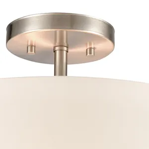Winslow 15" Wide 3-Light Semi Flush Mount - Brushed Nickel 4