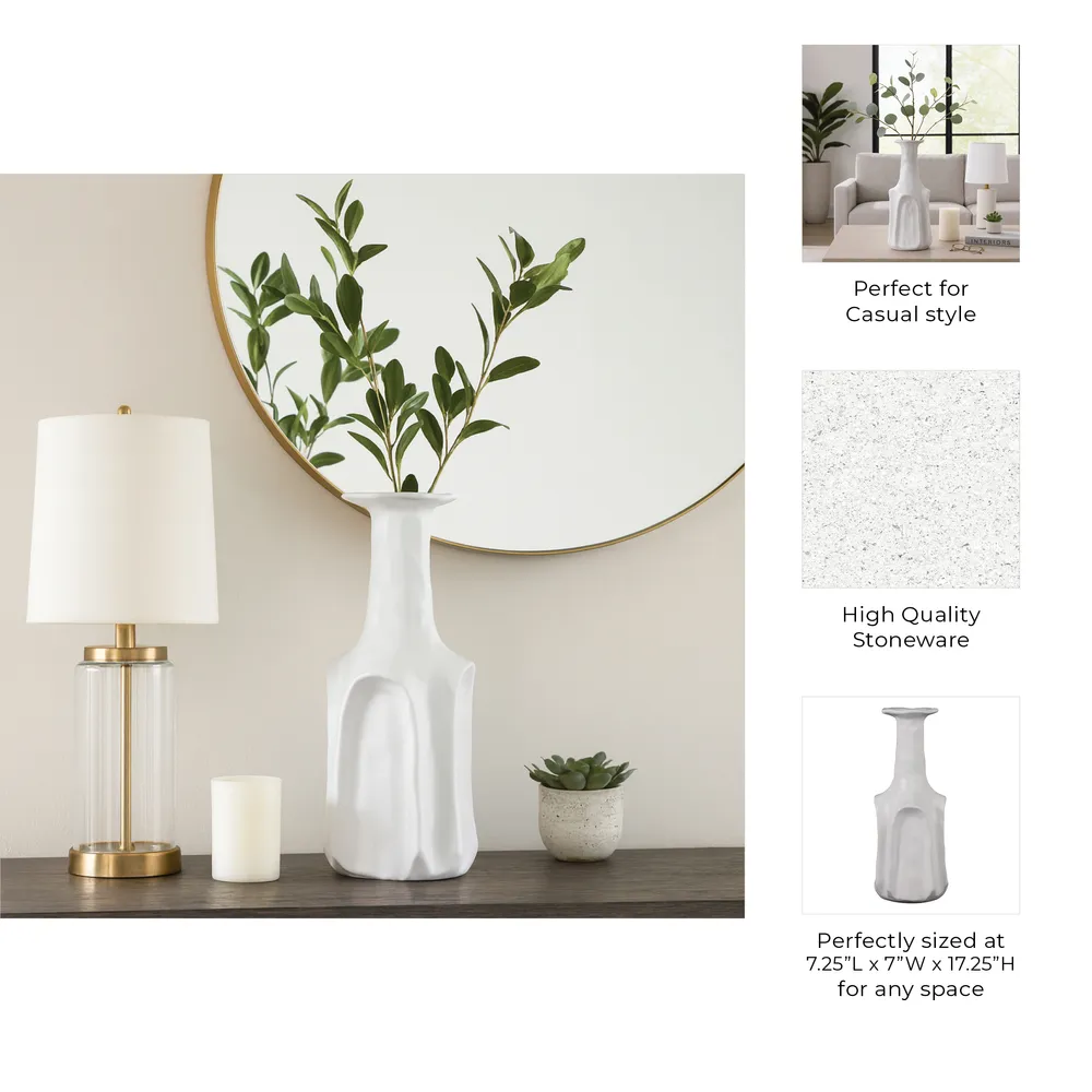 DAWSONWELL WHITE VASE 18 (IN)