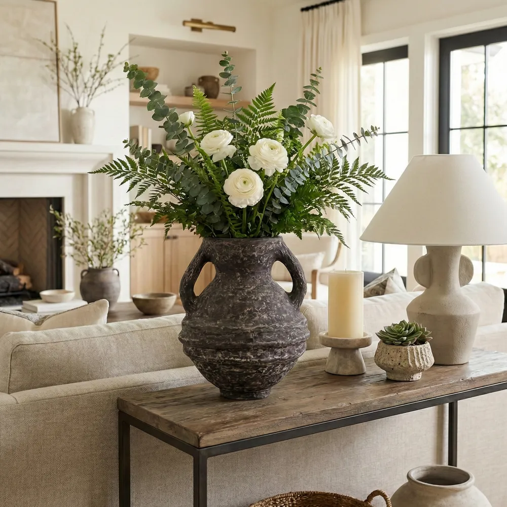 FERRIS BROWN VASE 16 (IN)