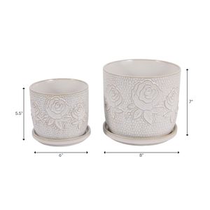 HOBARTGATE SET OF 2 IVORY PLANTER 7 (IN) 10