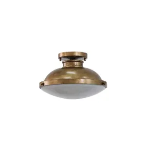 Brink 12'' Wide 1-Light Semi Flush Mount - Painted Natural Brass 2