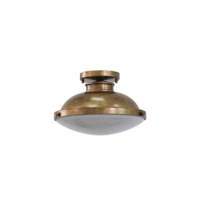 Brink 12'' Wide 1-Light Semi Flush Mount - Painted Natural Brass