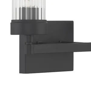 Lida 14'' Wide 2-Light Vanity Light - Matte Black 3