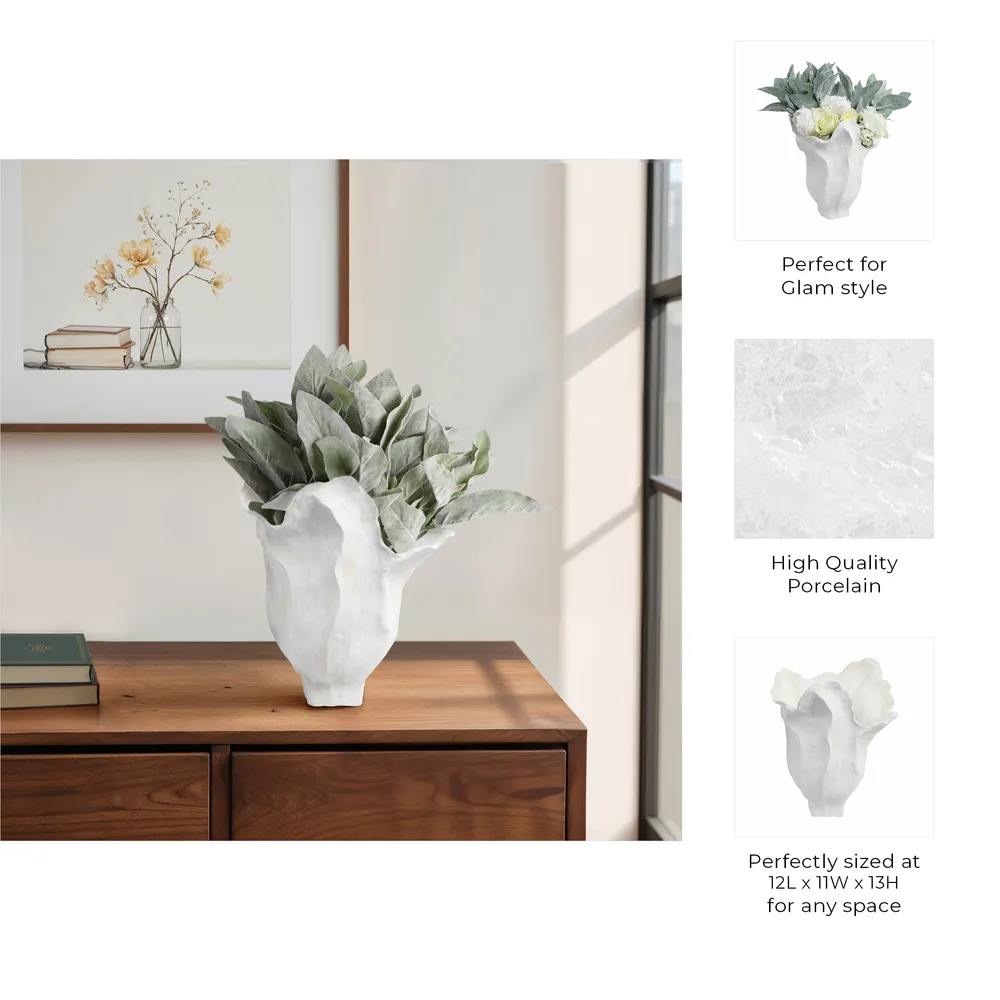 GLASERVALE IVORY VASE 13 (IN)