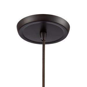 Hand Formed Glass 8'' Wide 1-Light Mini Pendant - Oil Rubbed Bronze 3