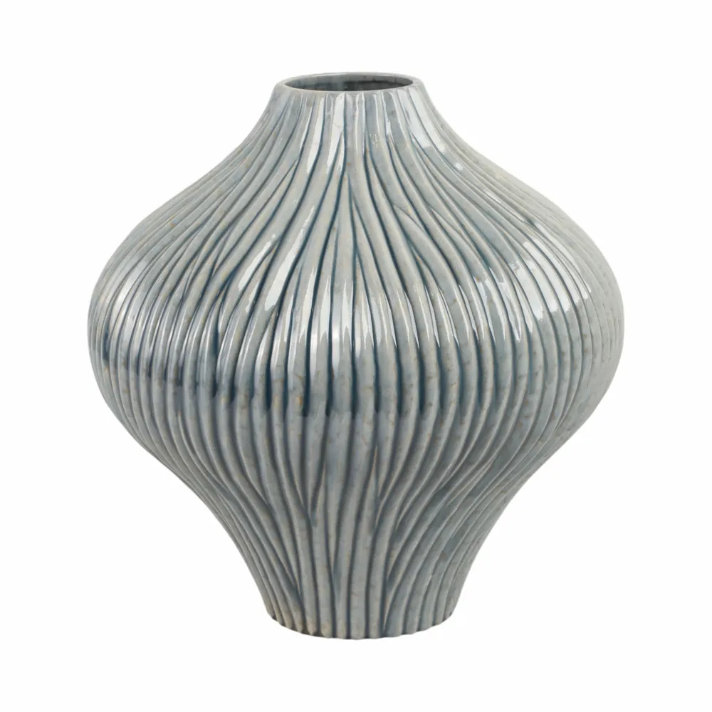 HANNAHROSE GRAY VASE 14 (IN)