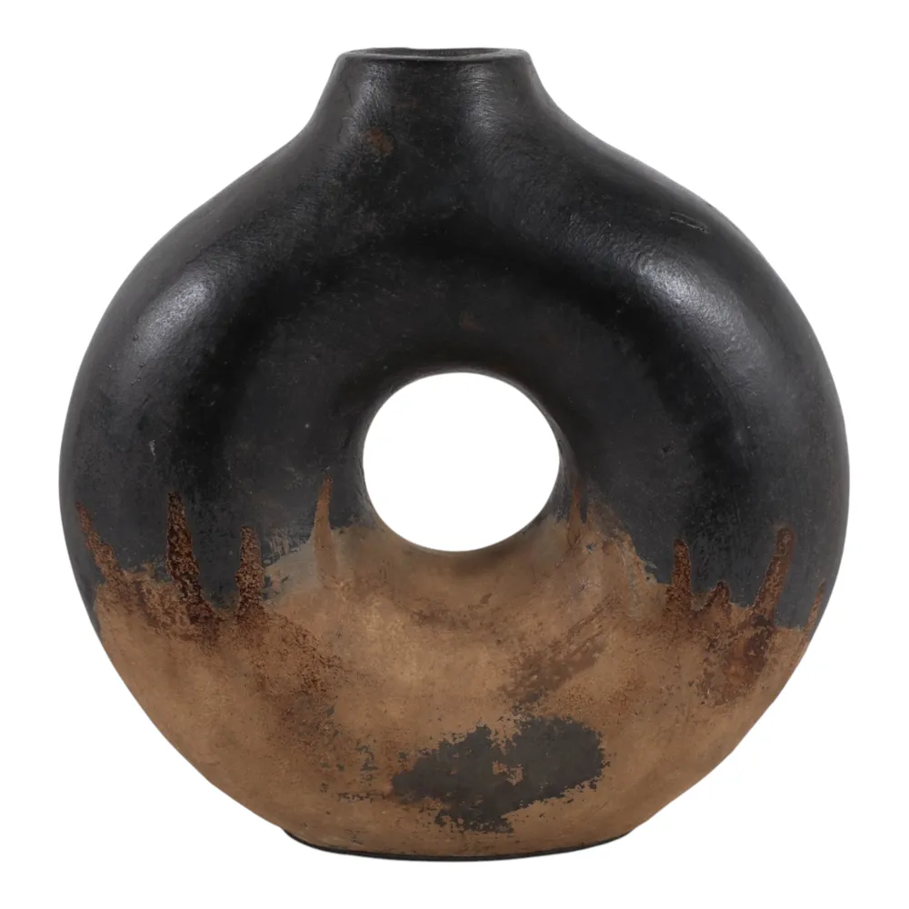 HANKPORT BLACK VASE 10 (IN)
