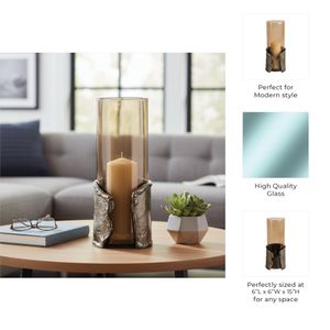 BAXTERMILL BROWN CANDLE HOLDER 15 (IN) 10