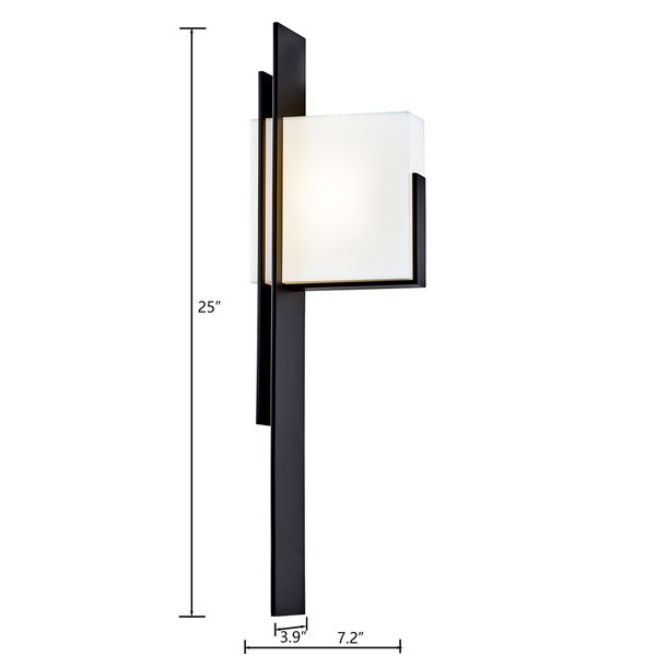 Oak Park 25'' High Integrated LED Outdoor Sconce - Matte Black