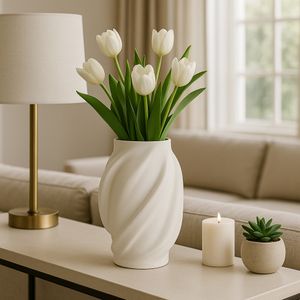 DALEYWORTH WHITE VASE 12 (IN) 2