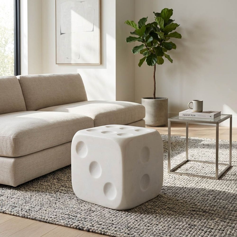 HARTSHAW WHITE STOOL 18 (IN)