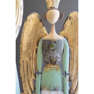 Set of 2 Painted Metal Angels 3