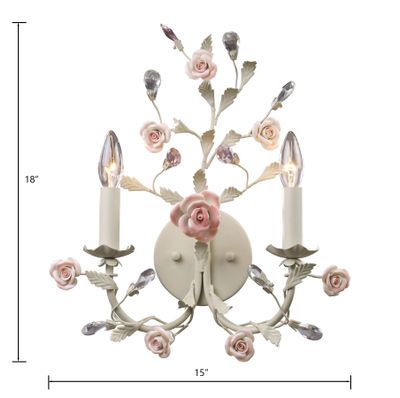 Heritage 18″ High 2-Light Sconce - Cream