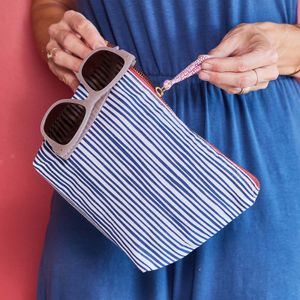 Suri Navy Medium Essential Canvas Pouch 3