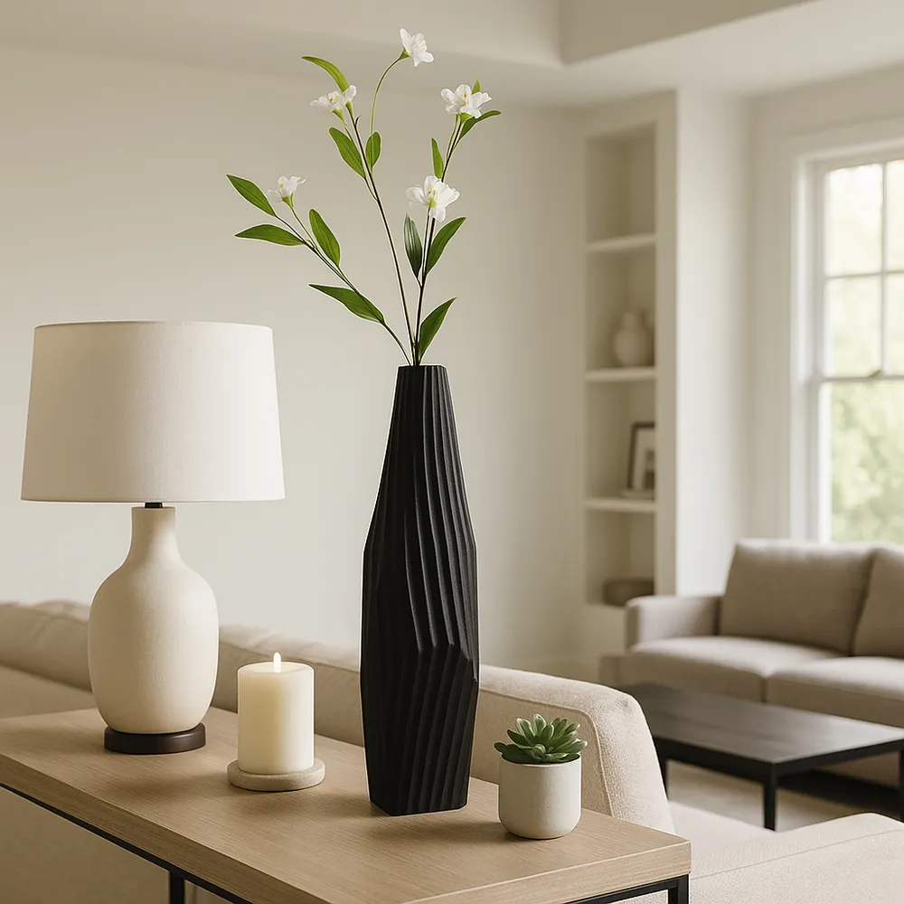 CRANEHAM BLACK VASE 24 (IN)
