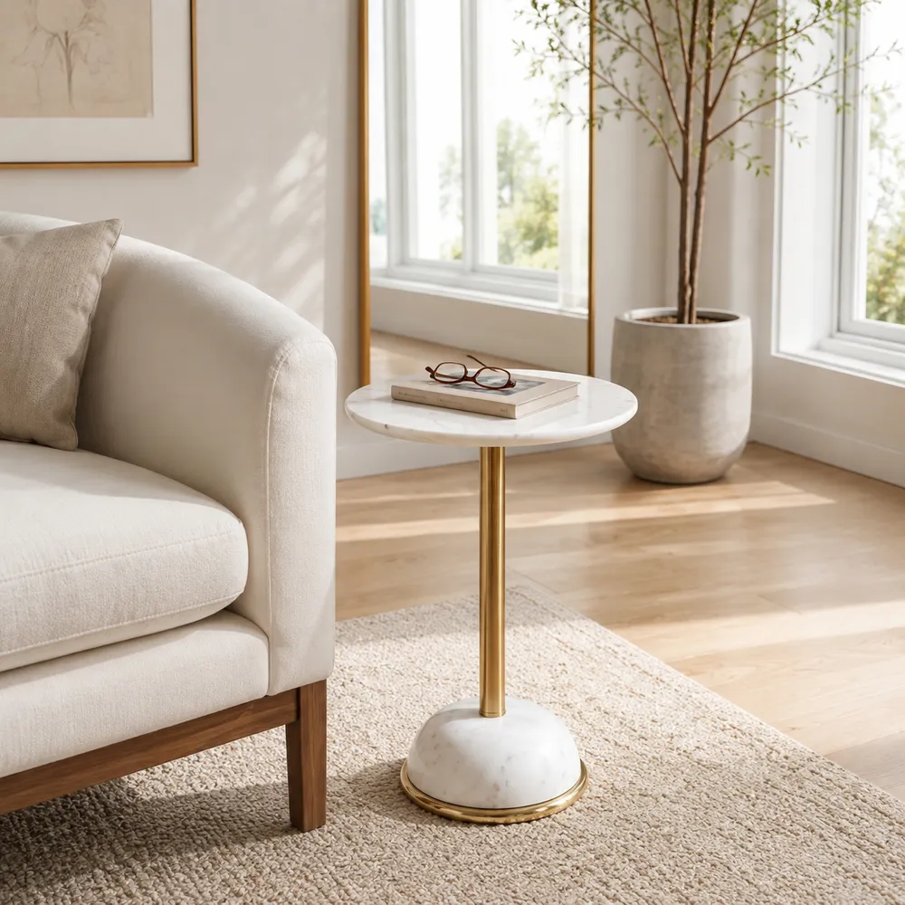 ROMANGATE WHITE TABLE 22 (IN)