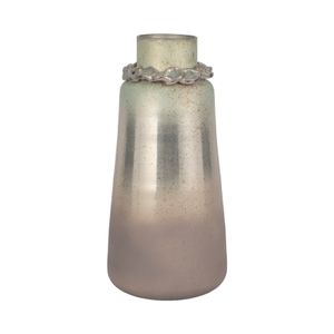 LUCASWICK SILVER GLASS VASE 17 (IN) 4