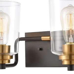 Robins 14'' Wide 2-Light Vanity Light - Matte Black 5