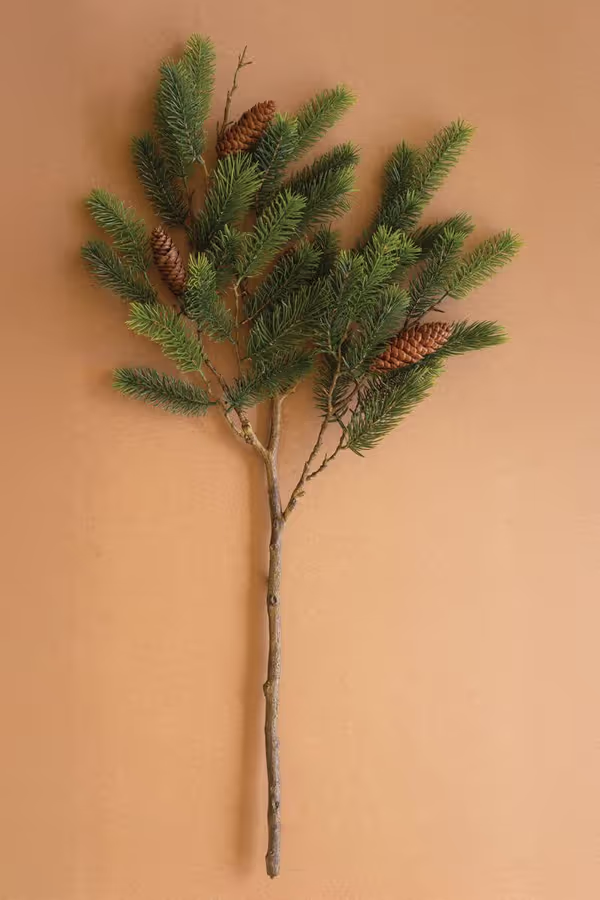 Artificial Fir Spray with Cones