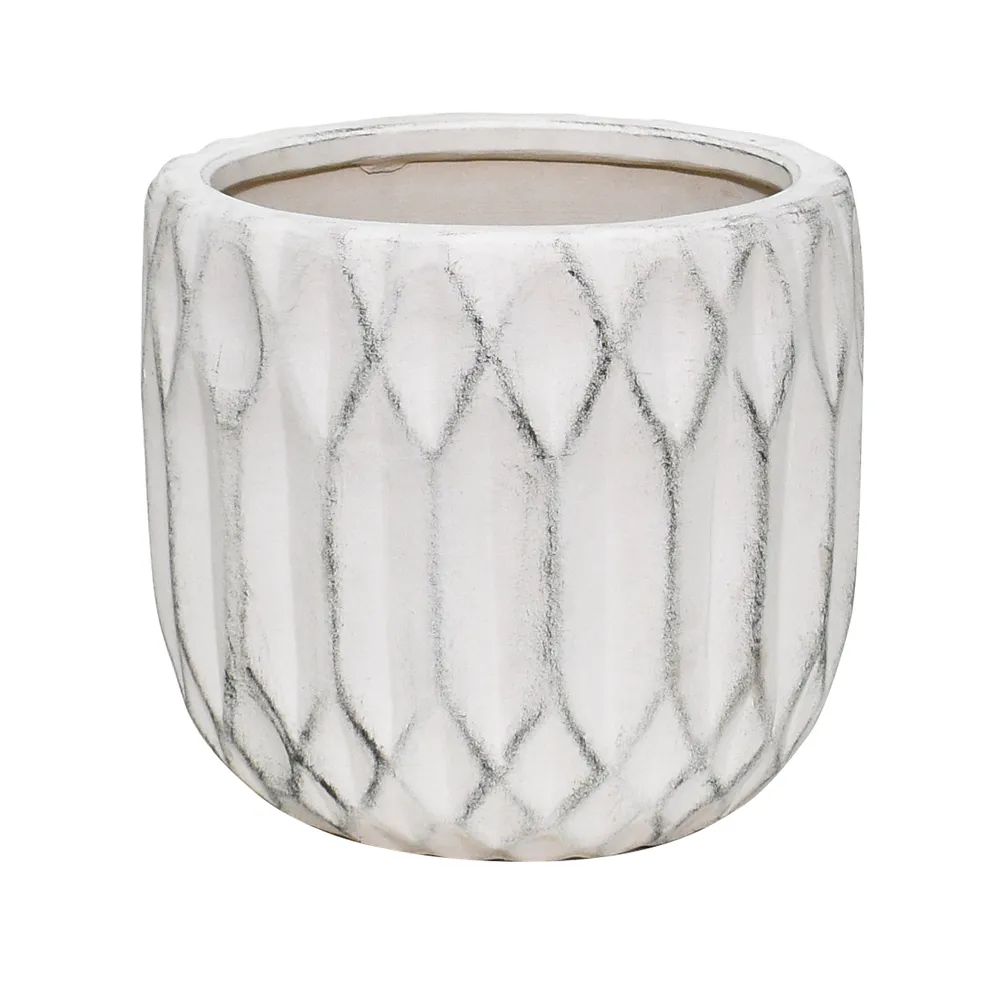 FORRESTPARK SET OF 3 WHITE PLANTER 11 (IN)