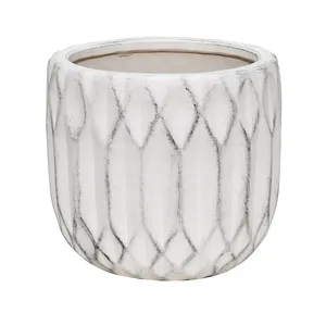 FORRESTPARK SET OF 3 WHITE PLANTER 11 (IN) 5