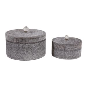 GERBERBEACH SET OF 2 GRAY BOXES 5 (IN) 6
