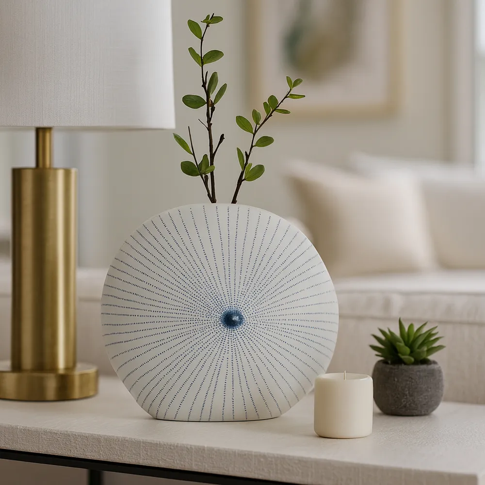 LOCHFORD WHITE VASE 9 (IN)